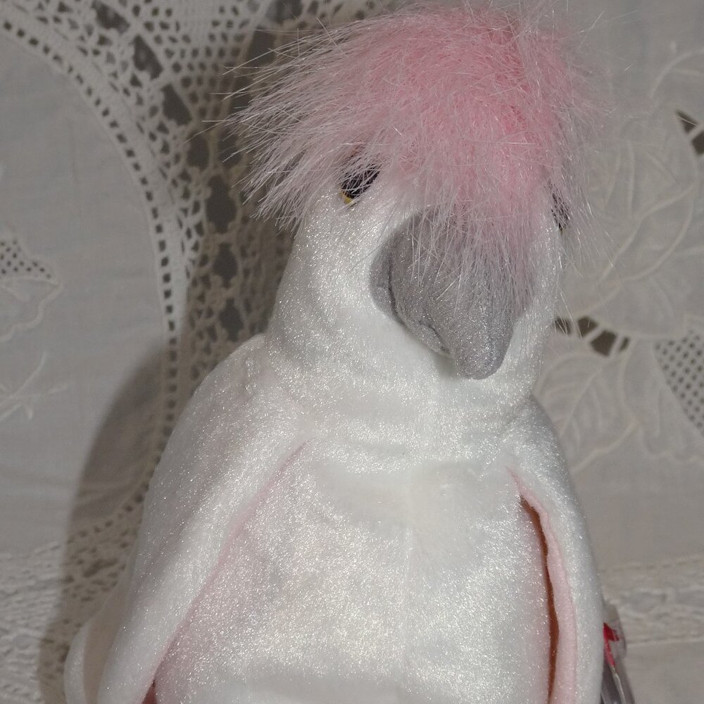 TY Beanie Babies – Kuku the Cockatoo (4th Generation) – Red Stamp #628 MNWT